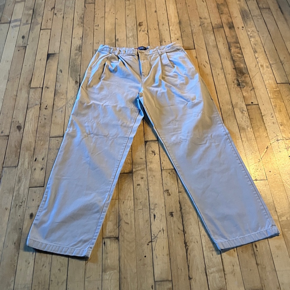 Chaps Light Gray Cotton Pants 34/34 NWOT